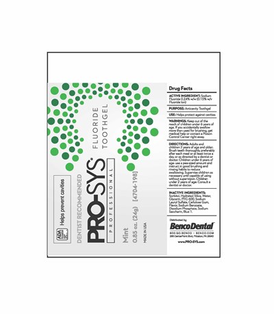 0.85 (Pm5936 Rev000 25 Bb Pkg Pro Sys Fluoride Toothgel 85oz 4704 198 Outlines)